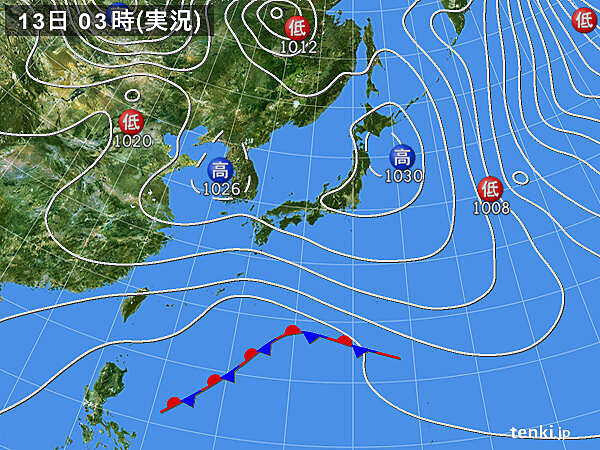 13日　各地の天気