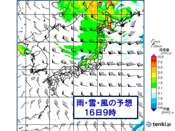 北日本を中心に暴風警戒