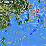 低気圧が急発達　北海道は気圧が過去最も低下　高潮　暴風に