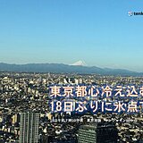 寒い朝　東京都心18日ぶりの氷点下