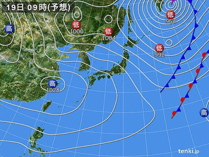 冬型緩むが　昼頃まで雪