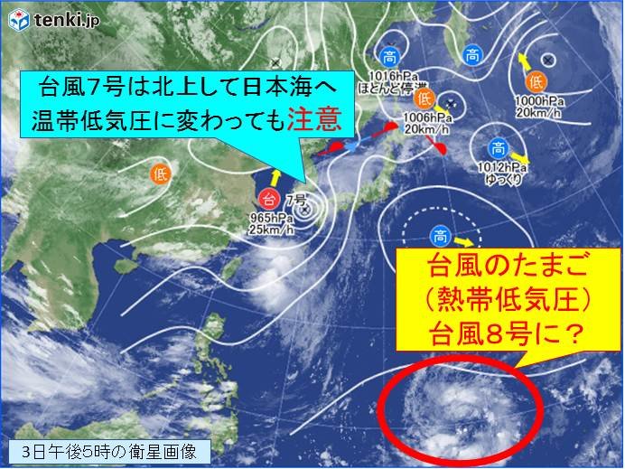 前線は再び本州へ 台風のたまごは8号に 記事詳細 Infoseekニュース