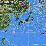 28日　広範囲で日差し届く　ただ　南から湿った空気　雨具の必要な所も