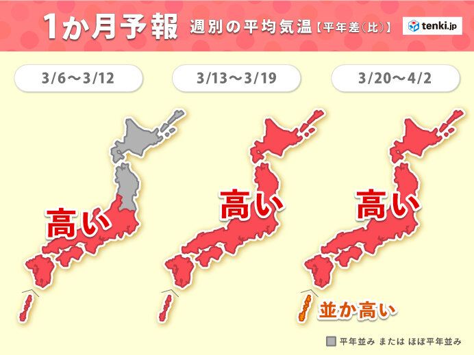 「春の訪れ」や「桜の開花」は早いが　寒の戻りに注意　1か月予報