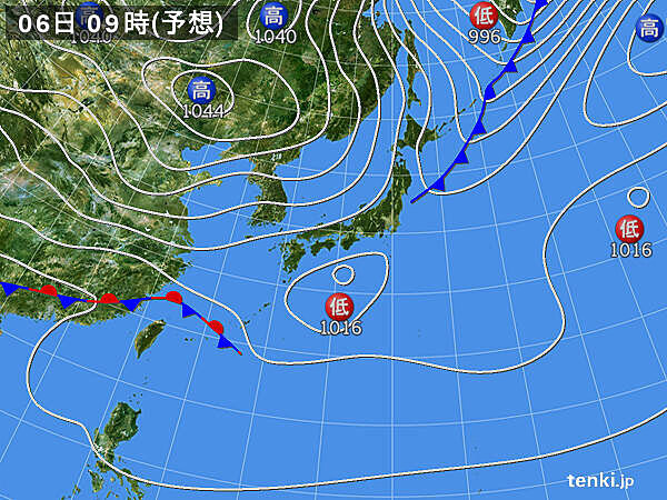 6日土曜　関東から九州は　最高気温20度近い予想