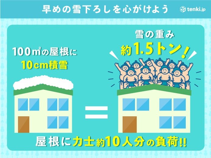 早めの雪下ろしを