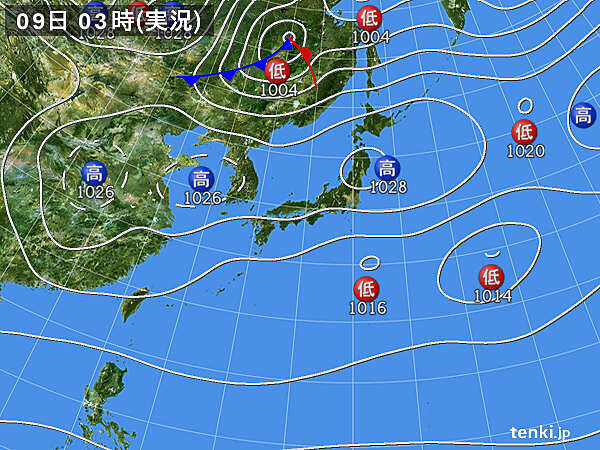 各地の天気　午前中ほど晴れる所が多い