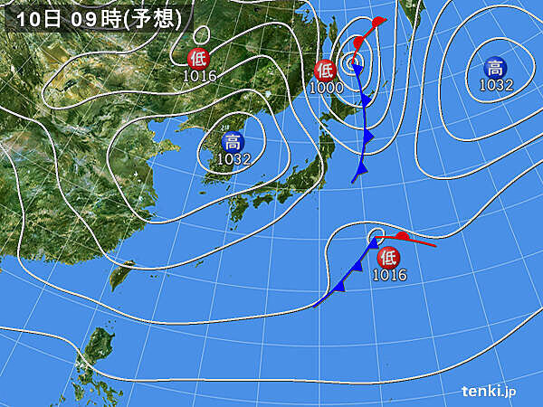 東北　10日未明から日本海側中心に雪や雨　日中晴れても風冷えに