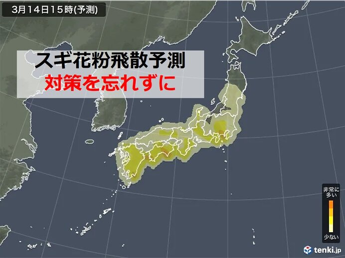 この先1週間 花粉大量飛散 も ピークはスギからヒノキへ いつまで注意 気象予報士 望月 圭子 2021年03月14日 日本気象協会 Tenki Jp