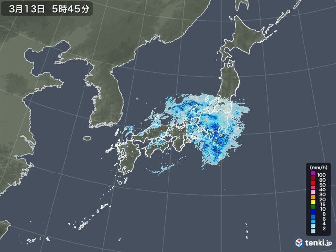 13日土曜日も 　東海や関東、東北で激しい雨　強雨いつまで