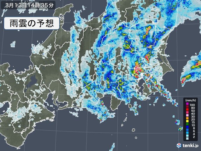 東京や神奈川 千葉に竜巻注意情報 落雷も多数発生 夕方まで激しい雨注意 日直予報士 21年03月13日 日本気象協会 Tenki Jp