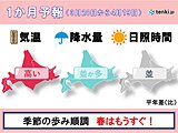 北海道の1か月予報と桜開花予想　高めの気温が続き、桜の生長も進む