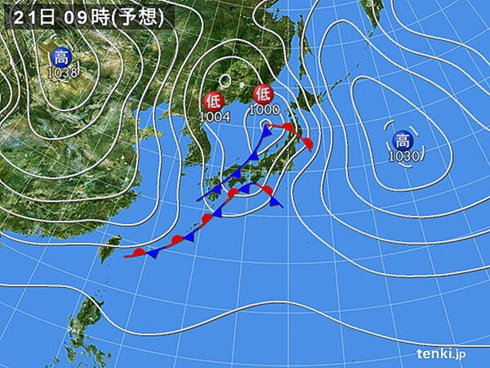 低気圧が発達