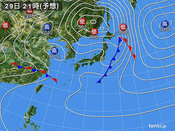 天気回復　広く晴れる