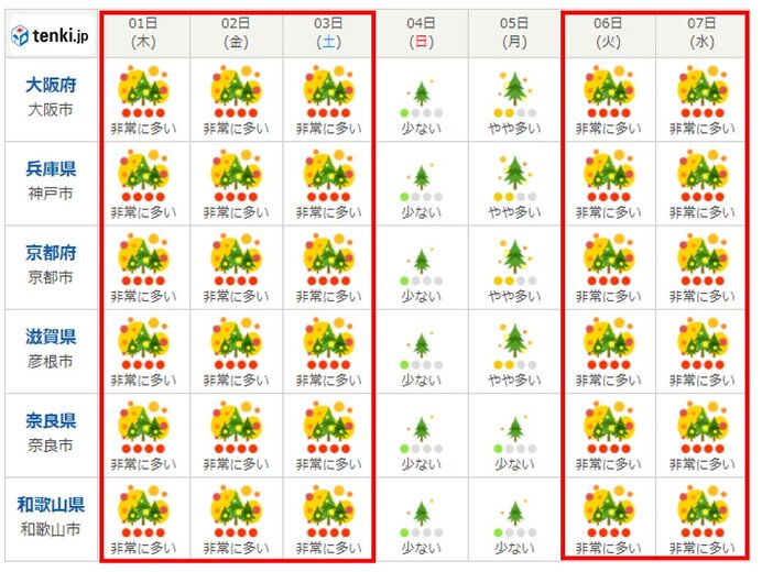 この先一週間の花粉情報　いったん落ち着いても油断禁物!