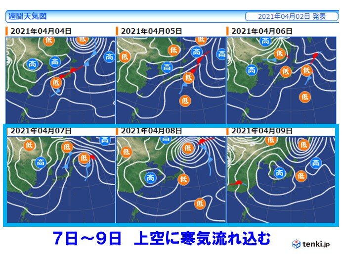 来週は花冷えの日も