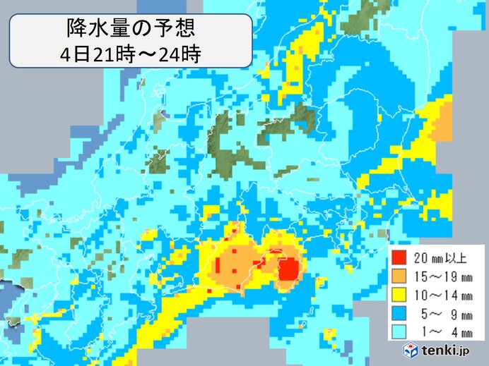 関東　今夜は広く雨や雷雨　月曜の通勤時間帯も南部を中心に雨　北風に変わりヒンヤリ