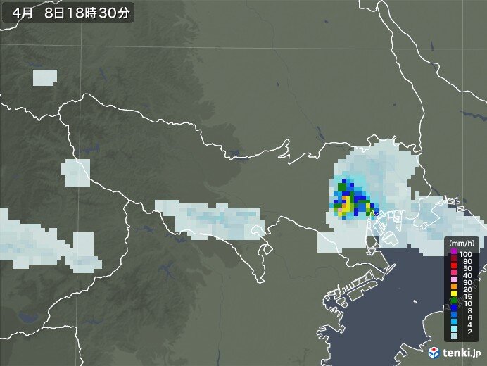 首都圏を活発な雨雲が通過中　頑丈な建物に避難を!