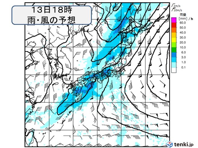 13日～14日は荒れた天気・大雨の恐れ　18日～19日も雨の降り方に注意