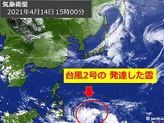台風2号 今後勢力を強めて北上へ 情報に注意を