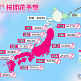 2021年桜開花予想　桜前線は青森まで到達　早くも今週中には北海道で開花か