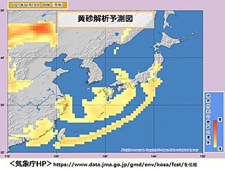 週末　雨の後は黄砂飛来