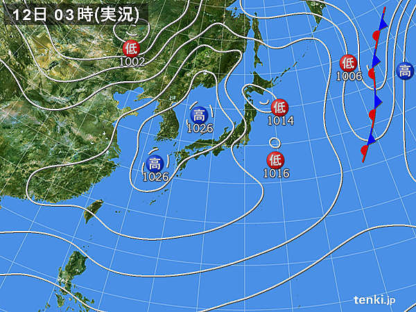 12日　すっきり晴天　花粉大量飛散も