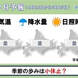 北海道の1か月予報　まだ雪の日も　GWは春の歩みが小休止?