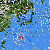 24日も　晴れる所が多い　沖縄は台風2号の影響で風が強く海は大シケ