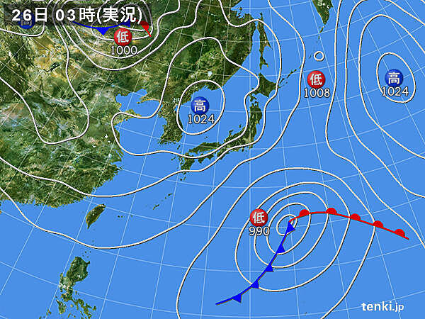 各地の天気　全国的に北風強め　北海道は東部を中心に雪や雨も