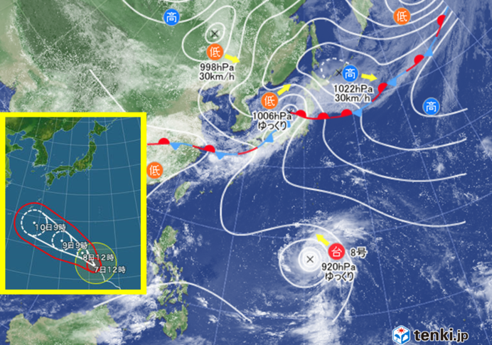 猛烈な台風「マリア」　9日頃に沖縄の南へ
