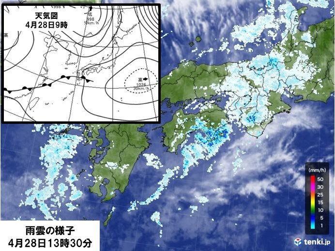 四国 あす29日にかけてまとまった雨 その後もゴールデンウイーク中は傘の出番あり 気象予報士 川越 絵里子 21年04月28日 日本気象協会 Tenki Jp