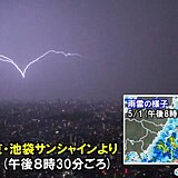 活発な積乱雲　東京都心を通過中