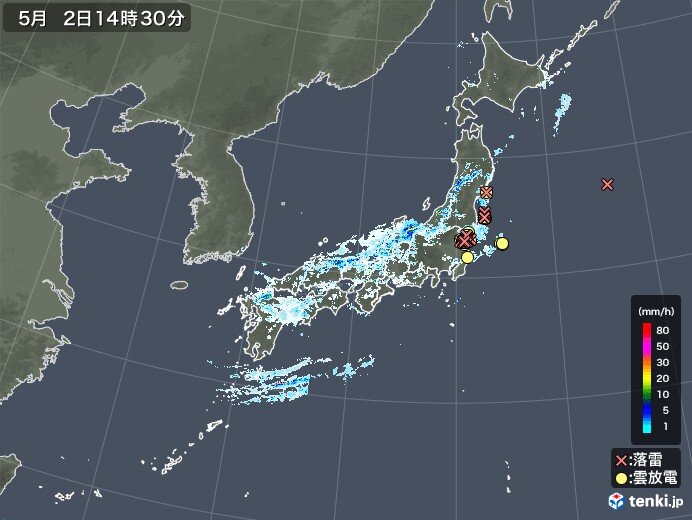 大気の非常に不安定な状態いつまで?　この時期として強い寒気　落雷や関東でヒョウも