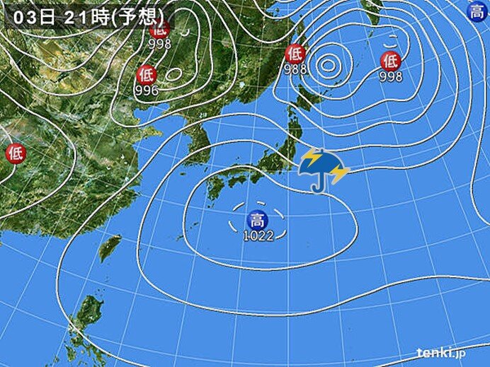 3日　憲法記念日も関東など天気急変に注意　東海から九州は晴れて気温アップ