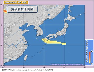 「黄砂」福岡は3日連続、鹿児島は2日連続で観測