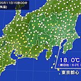 関東地方　気温ダウン　東京都心12日ぶりに20℃に届かず