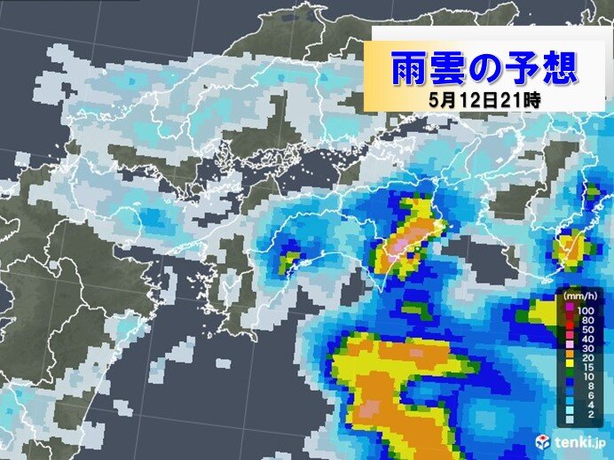 夕方から夜にかけて　太平洋側では激しい雨に注意