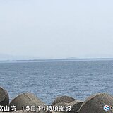 富山湾に蜃気楼が出現