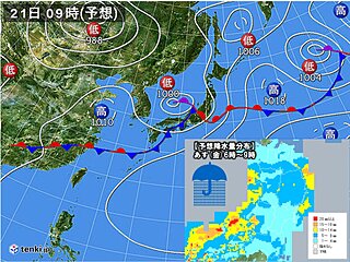 あす(金)　梅雨前線北上　福島県中通りと浜通り中心に大雨の恐れ