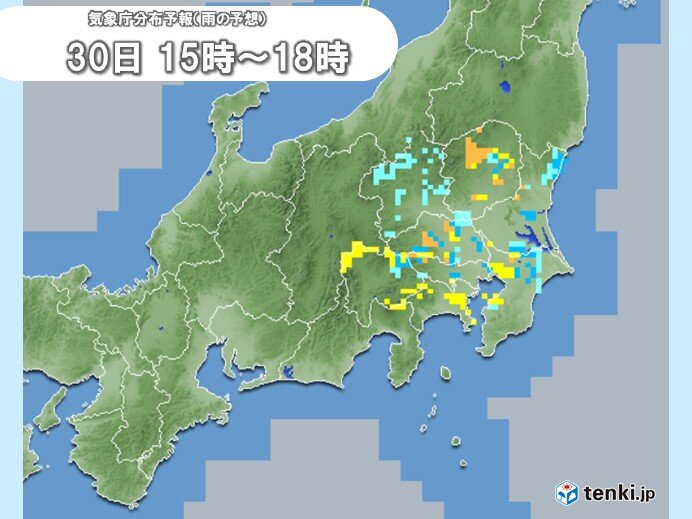 あす30日　都心など南部も不安定