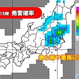 30日　関東は広く大気の状態が不安定　都心でも急な雨や雷雨に注意