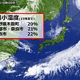 梅雨なのに「乾燥注意報」発表の所も　湿度20パーセント台が続々と