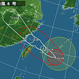 台風8号　宮古島が暴風域に入りました