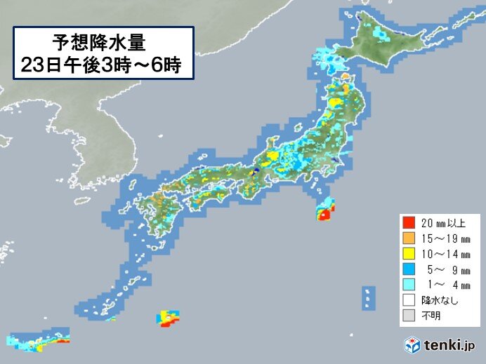 あす　天気急変に注意