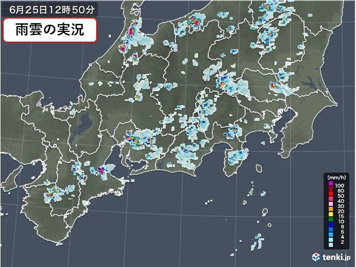 東海地方　所々で雨雲が発生　27日(日)～28日(月)はまとまった雨となる