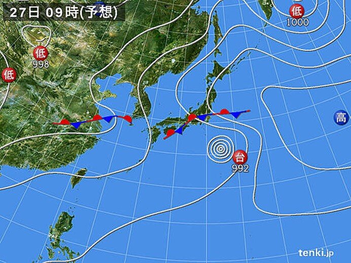 台風5号は週末にかけて北上　梅雨前線が活発になり大雨のおそれも