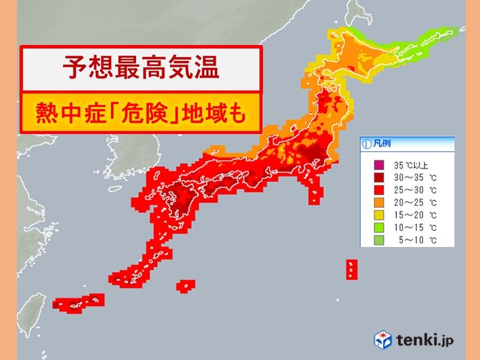 きょうの気温　夏日真夏日の所が多い　暑さ対策を忘れずに