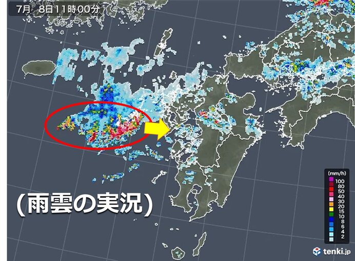 8日　局地的に激しい雨