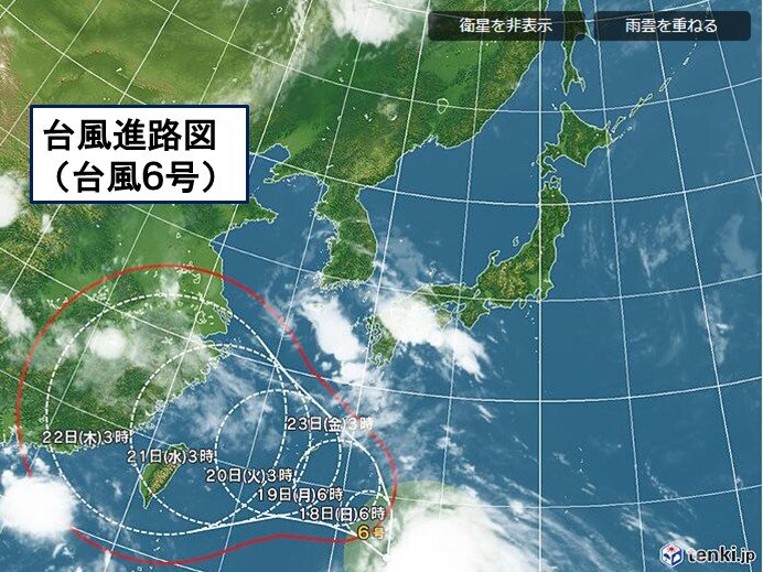 18日　猛暑続く　沖縄には台風接近　西日本は激しい雨も